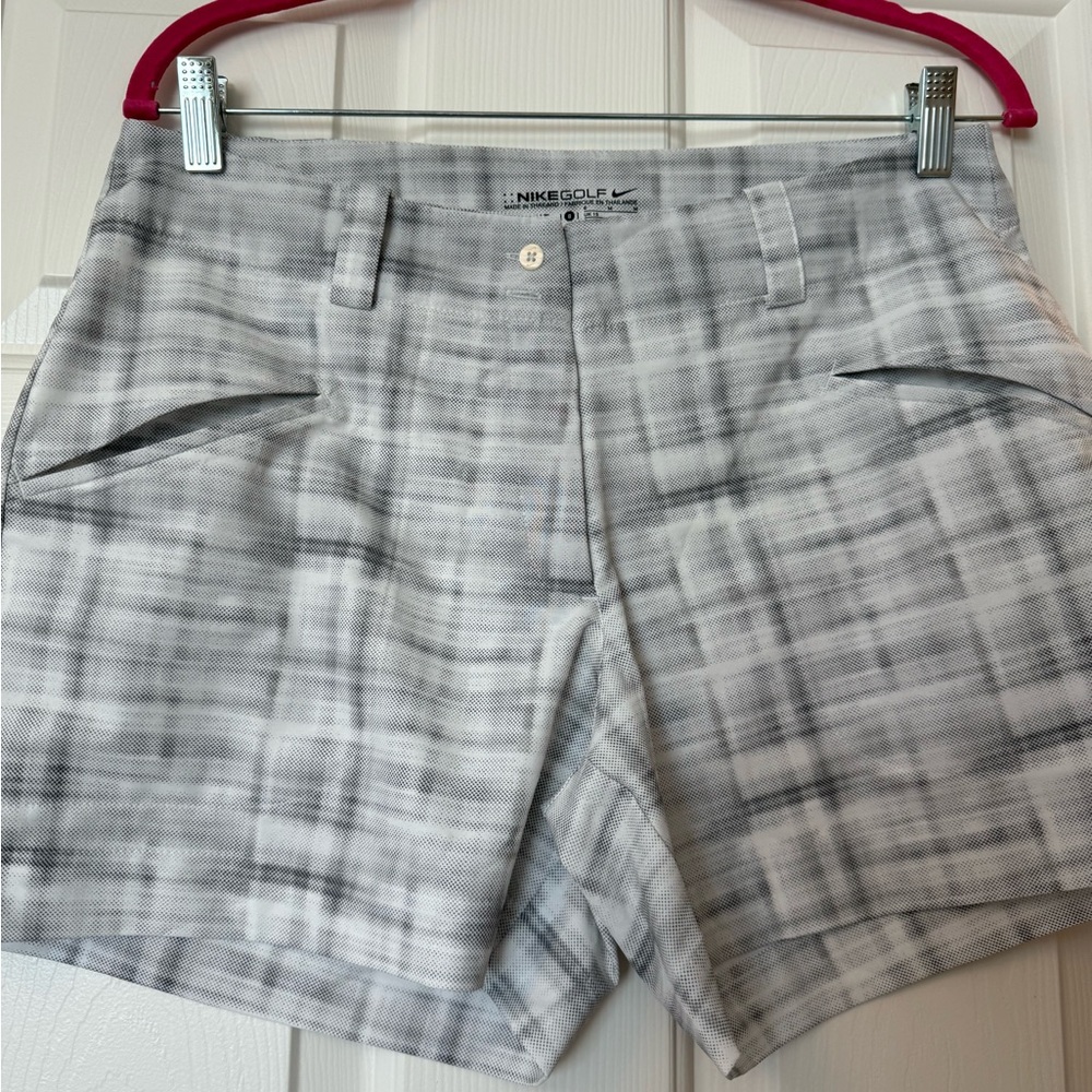 Nike Women's Plaid Gray Golf Shorts